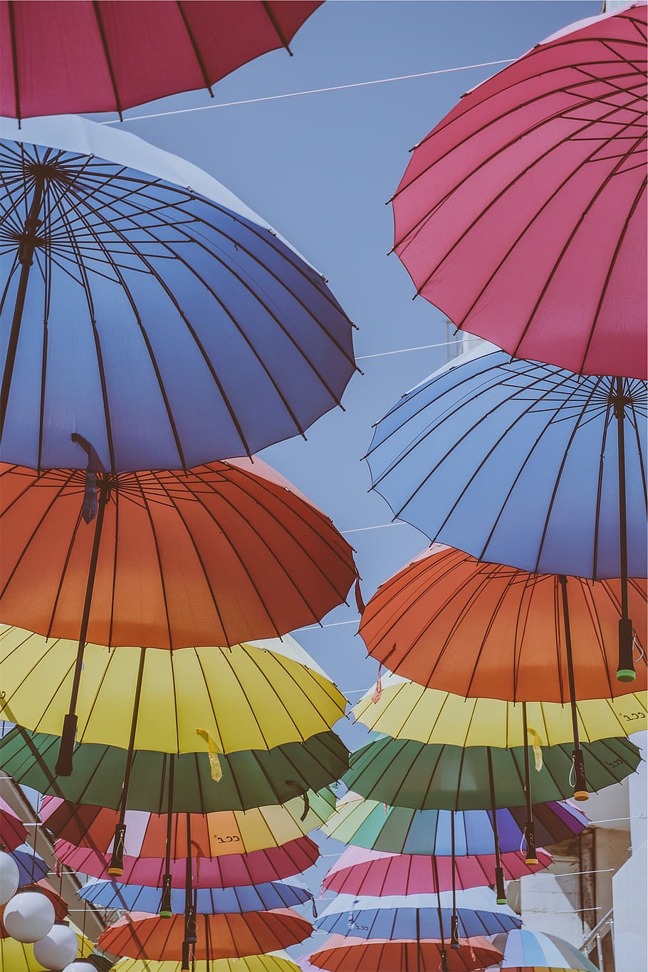 Colourful umbrellas 1080P, 2K, 4K, 5K HD wallpapers free download