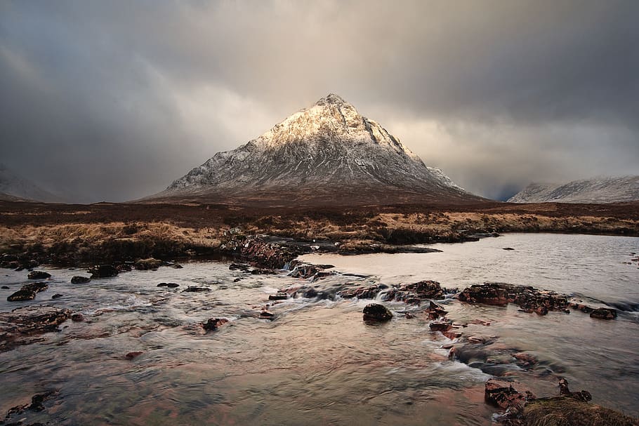 mountain, highland, cloud, sky, summit, ridge, landscape, nature HD wallpaper