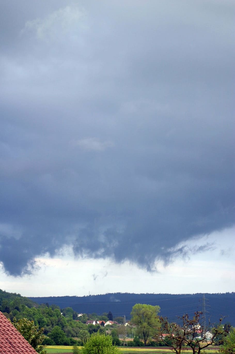 rain front, clouds, weather, blue, mood, drama, cloud - sky HD wallpaper