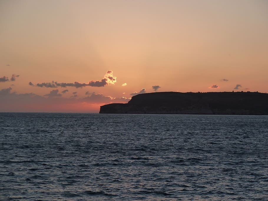 sunset, malta, travel, coast, europe, mediterranean, maltese, HD wallpaper