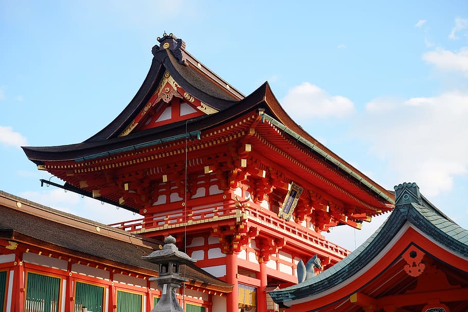 building, roof, architecture, castle, ancient, asia, daylight HD wallpaper