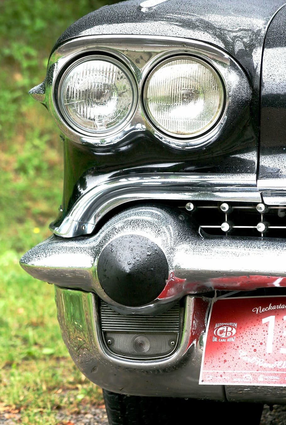 cadillac, chrome, spotlight, classic, oldtimer, american, vehicle HD wallpaper