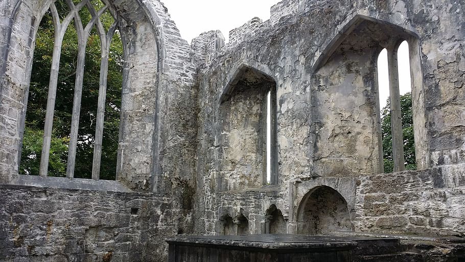 muckross abbey, killarney, ireland, kerry, religious, christian, HD wallpaper