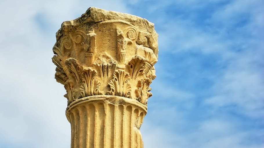 close up photography of beige column, ephesus, turkey, greece, HD wallpaper