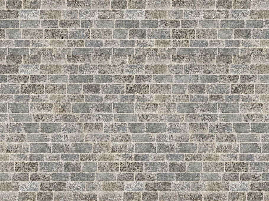 gray brick wall, bricks, wallpaper, photography, backgrounds, HD wallpaper