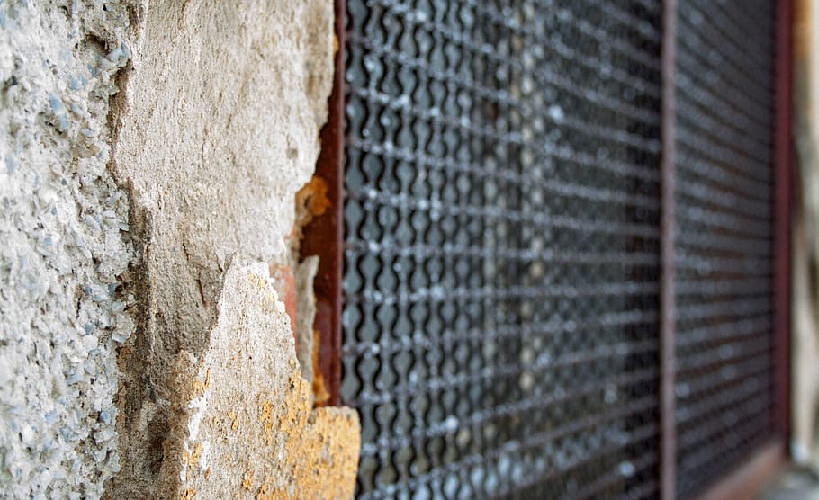 wall, home, old, facade, stones, grid, prison, caught, lonely HD wallpaper