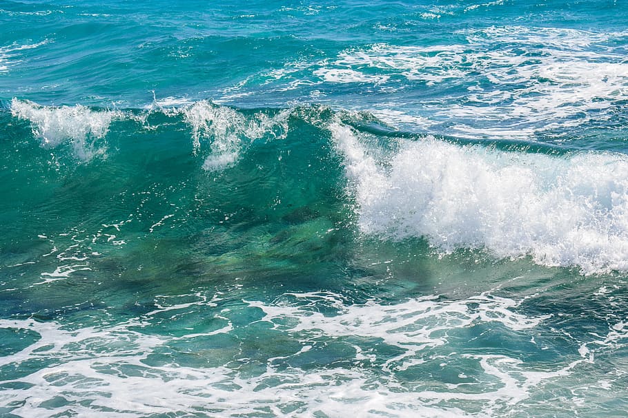 wave, smashing, foam, spray, sea, nature, wind, power, splash HD wallpaper