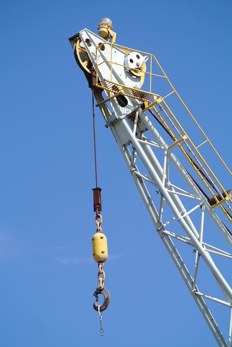 Crane, Jib, Sky, Blue, Hook, construction, lift, high, steel HD wallpaper