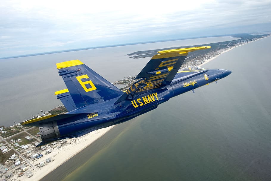 blue jetplane illustration, blue angels, navy, precision, planes HD wallpaper