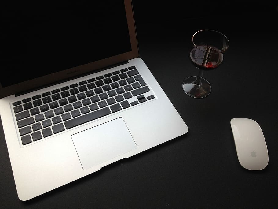 MacBook Pro and Apple Magic mouse, Mockup, Business, Office, Laptop