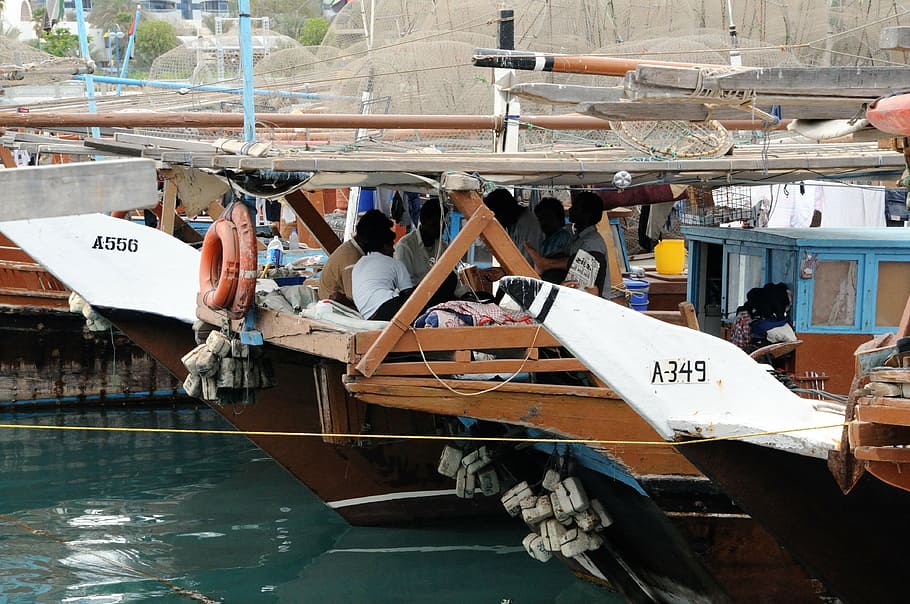dhow, arabian, gulf, nautical vessel, transportation, mode of transportation