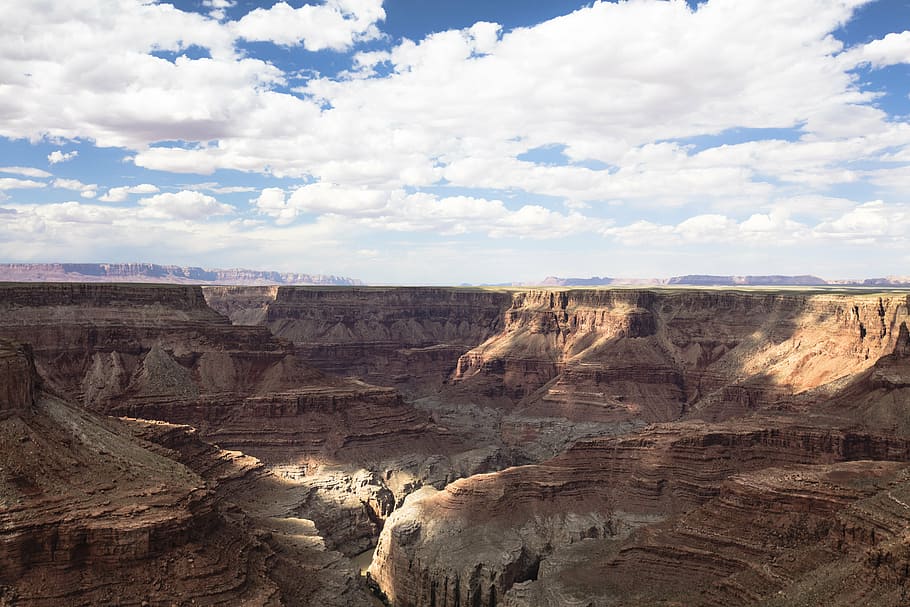 grand, mountains, clouds, day, sun, america, canyon, tourism HD wallpaper