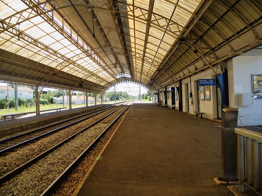 station, wharf, sncf, railroad Track, transportation, railroad Station Platform HD wallpaper