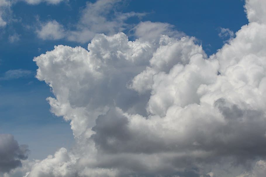 sky, air, puff, nature, blue, summer, day, white, cloud, weather HD wallpaper