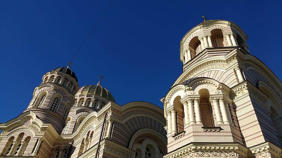 building, church, orthodox, riga, latvia, religion, architecture HD wallpaper
