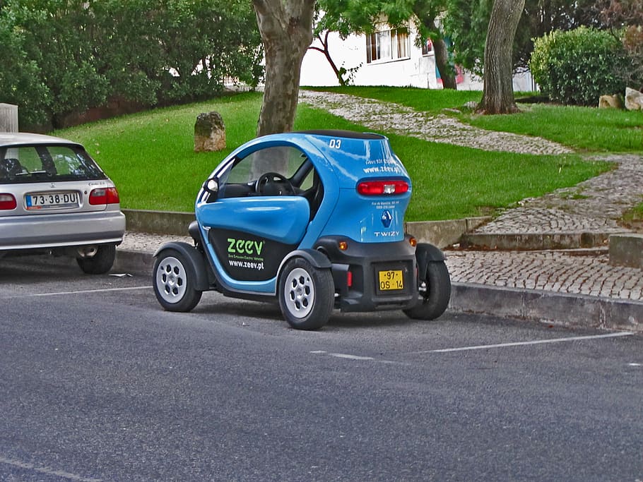 electric, renault twizy, mini, single, street, parking, car HD wallpaper