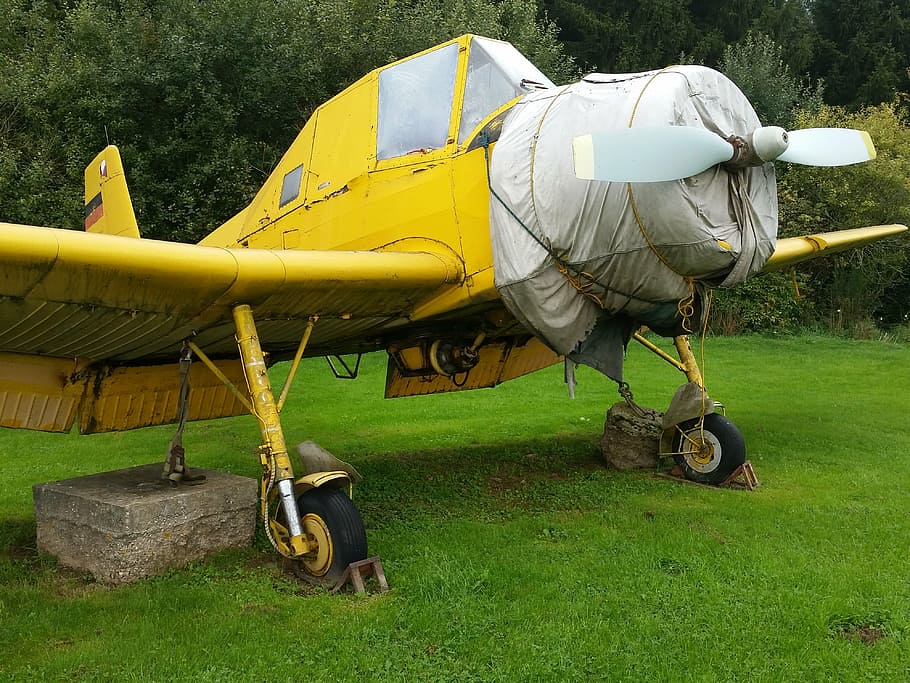 aircraft, aviation, old, fly, propeller, air vehicle, grass HD wallpaper
