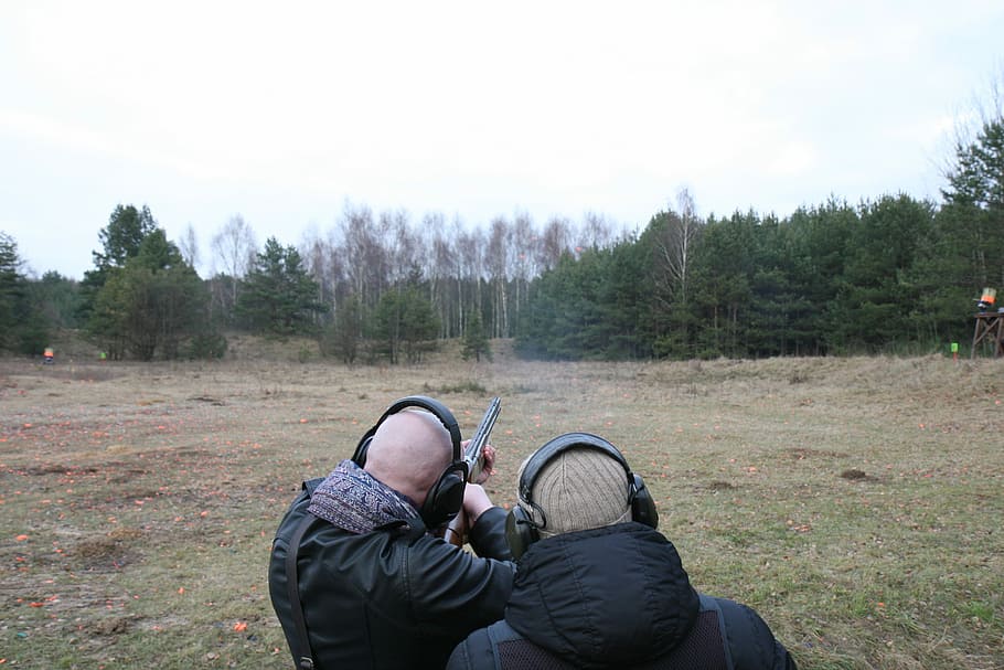 Target, Riffle, Shot, shooting, adult, adults only, gun, one person HD wallpaper
