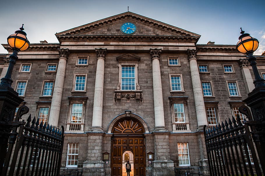 architecture, building, infrastructure, blue, sky, university HD wallpaper