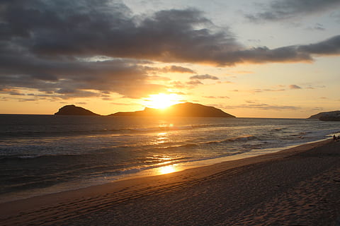 sunset, mazatlan, islands, sky, sea, water, beauty in nature HD wallpaper