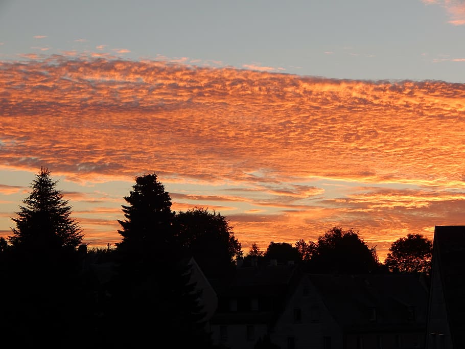 afterglow, clouds, sunset, sky, evening sky, clouds form, abendstimmung HD wallpaper