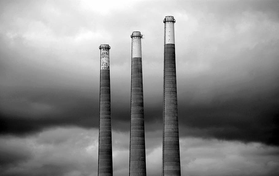 grayscale photo of three different height lighthouses, three towers sketch HD wallpaper