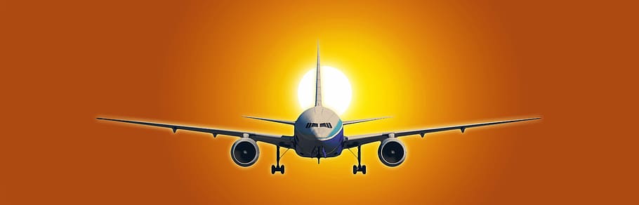 aircraft, sun, issue, theme, fly, flight, arrival, departure HD wallpaper