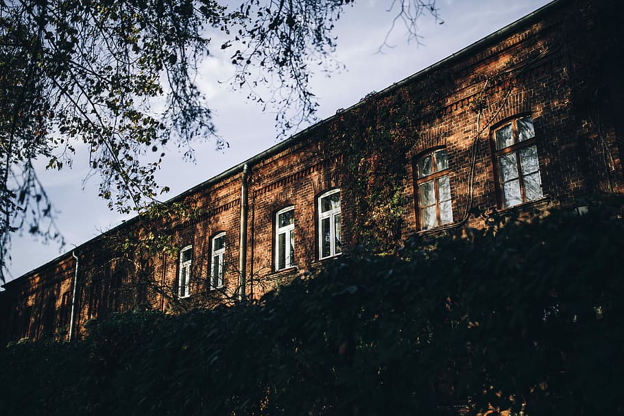 Old bricks buildings in Lodz, Poland, outdoor, architecture, town HD wallpaper