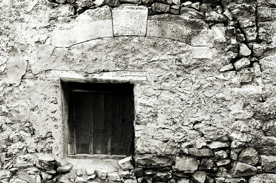 architecture, window, old window, old building, wall stone HD wallpaper