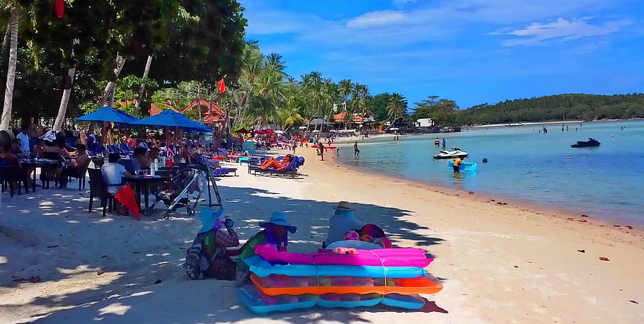 beach, chaweng, samui, thailand, travel, chaweng beach, koh samui HD wallpaper