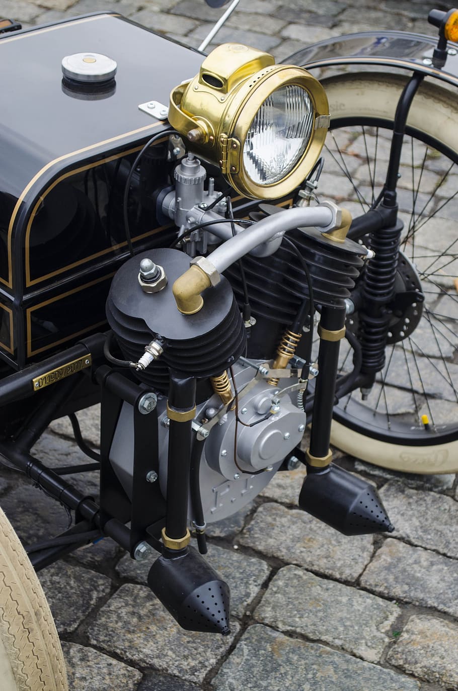 replica, vintage, engine, motorcycle, machine, light, gilding HD wallpaper