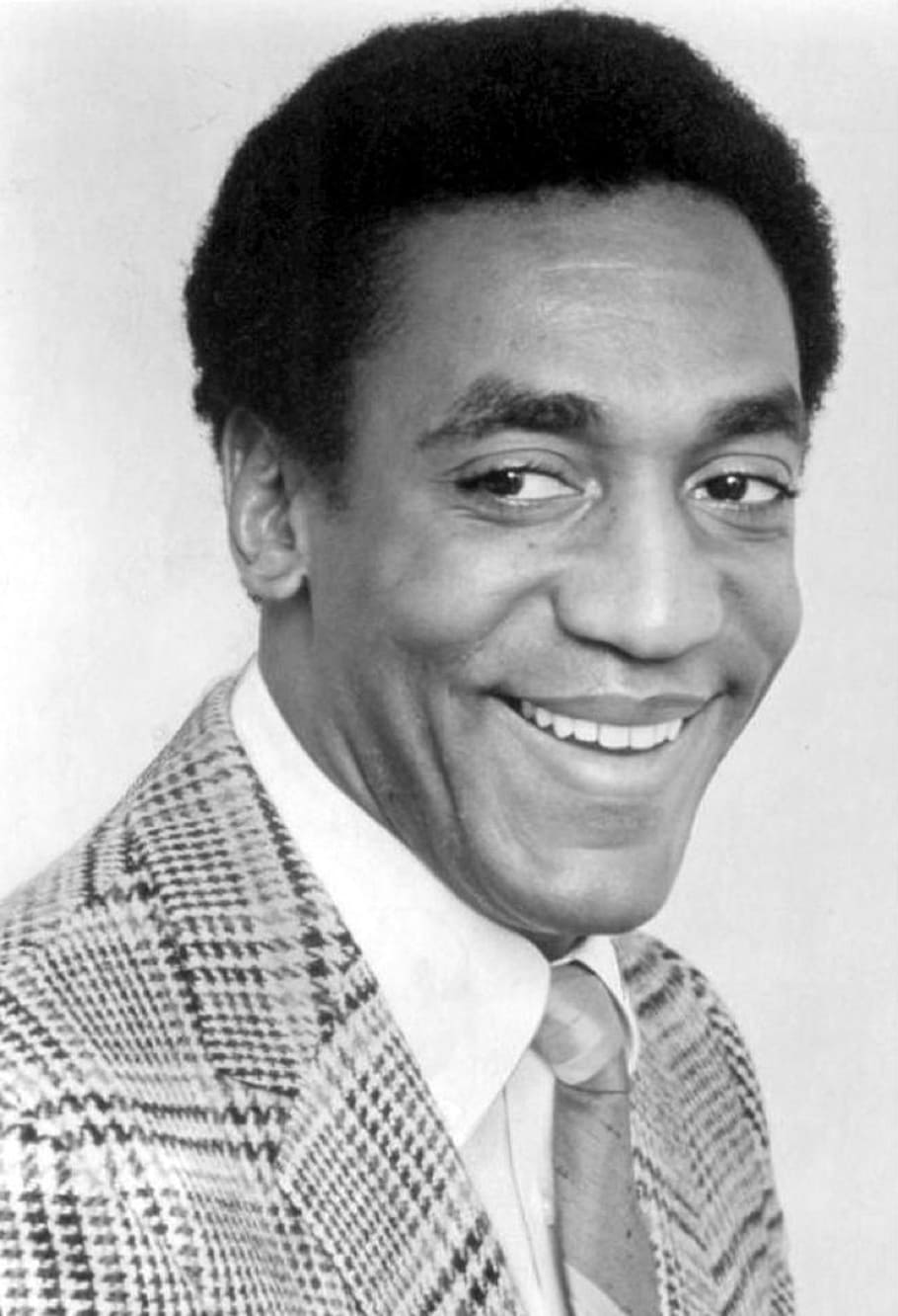 man wearing notched lapel suit jacket with necktie, bill cosby