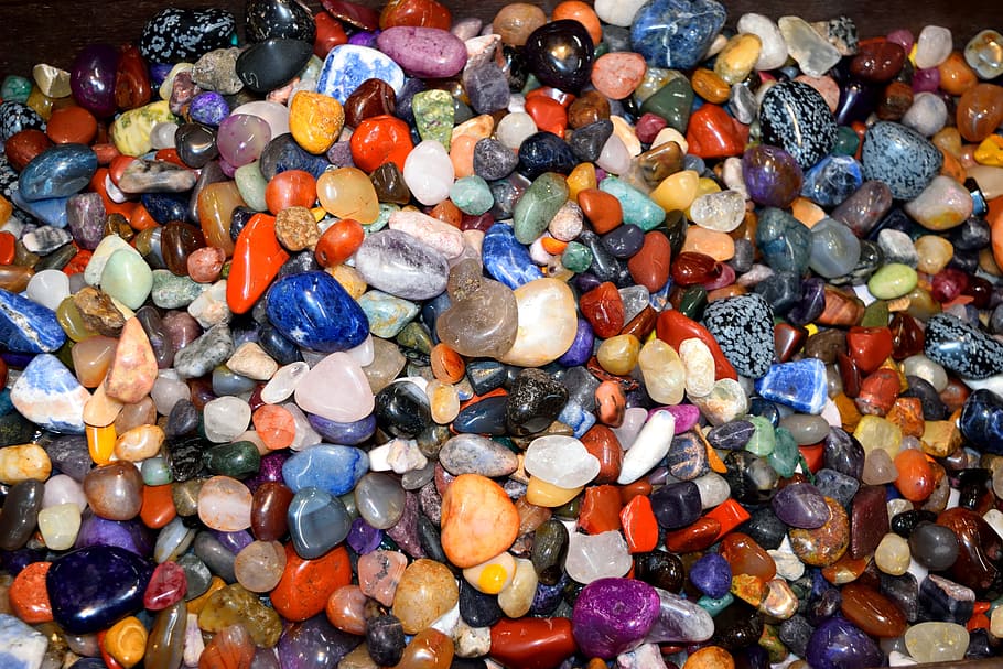 colorful, array, display, rock, stone, shiny, vibrant, backdrop HD wallpaper