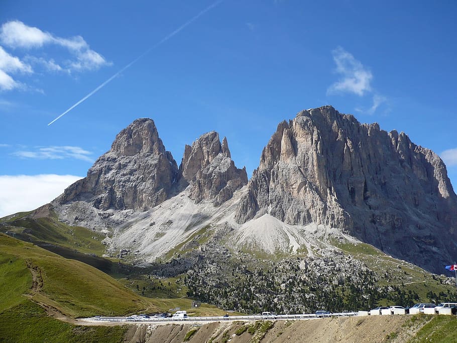 Mountains, Pass, Summit, mountain range, scenics, nature, landscape HD wallpaper