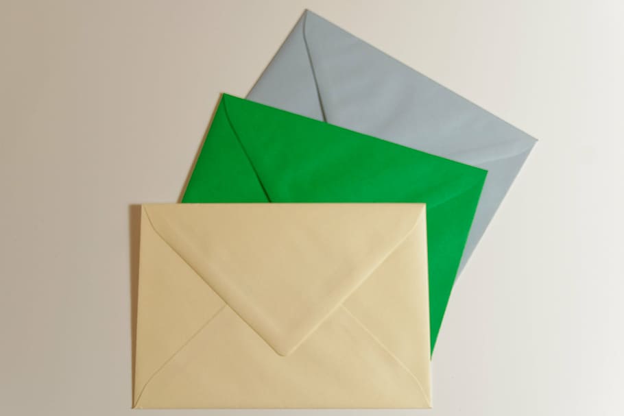 letters, envelope, post, paper, message, studio shot, white background HD wallpaper