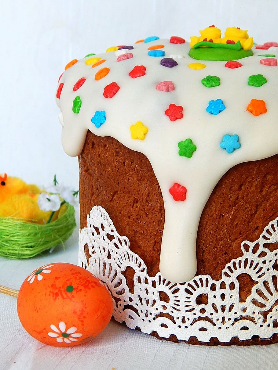 glaze, easter, confectionery, cupcake, paste products, white HD wallpaper