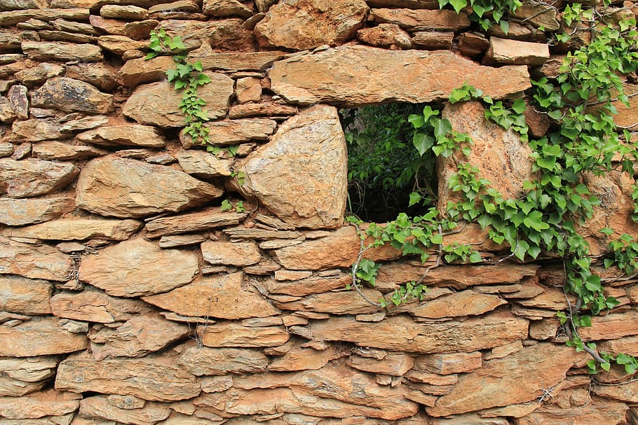 closeup photo pile of brown rock wall, historic, structure HD wallpaper