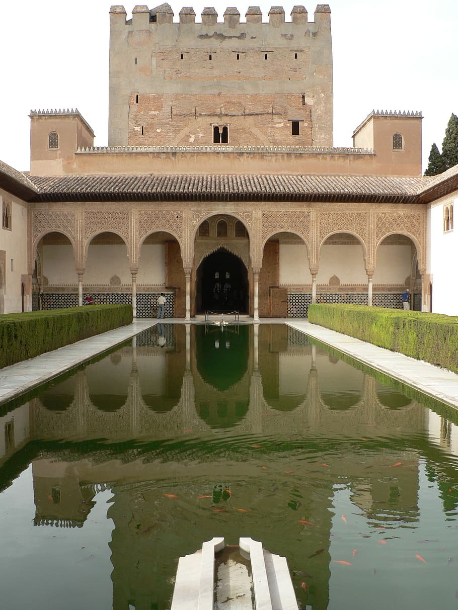 alhambra, monument, granada, architecture, built structure HD wallpaper