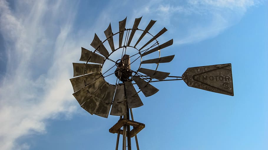 Windmill, Farm, Water, Countryside, rural, agriculture, sky HD wallpaper