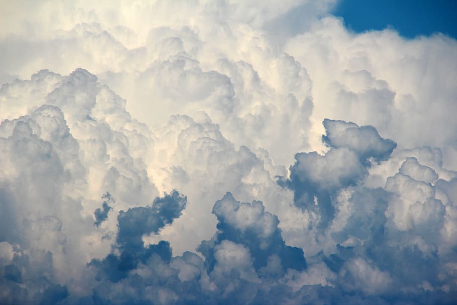 white and blue cloud, clouds, sky, dark clouds, clouds form HD wallpaper