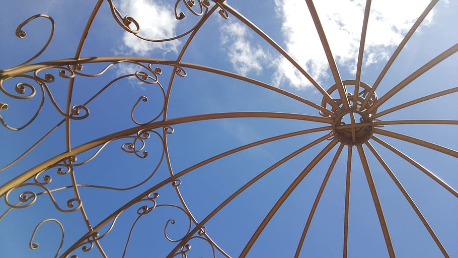 blue sky, landscape, dome, cloud, low angle view, no people HD wallpaper