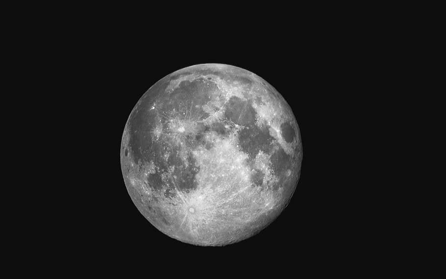 Super Moon, time lapse photography of moon, crater, dark, black HD wallpaper