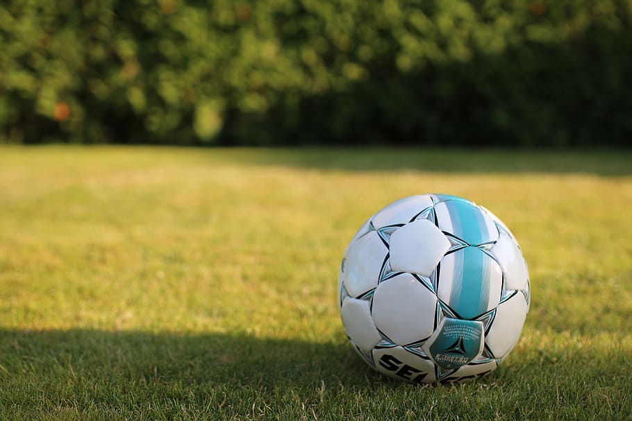 Soccer ball in grass, various, sport, sports, outdoors, green Color, HD wallpaper