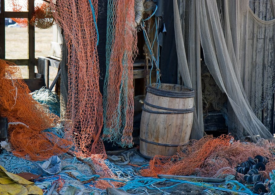 Old fishing nets 1080P, 2K, 4K, 5K HD wallpapers free download