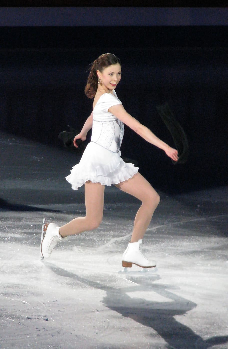White ice skates for figure skating  Custom Wallpaper