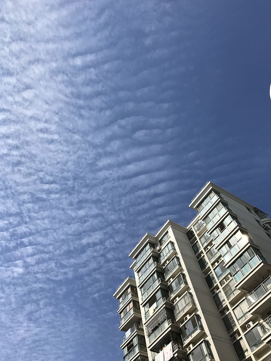 sky, blue, pure, building, built structure, building exterior HD wallpaper