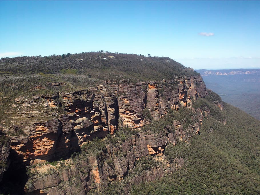 Cliffs, bluffs, and landscape in New South Wales, Australia, photo HD wallpaper