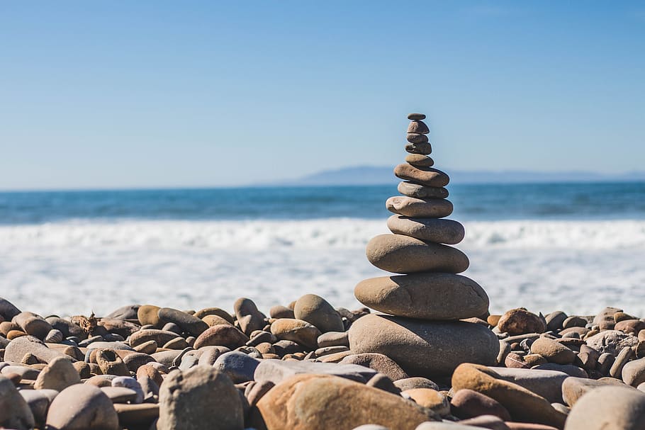 big rocks in a pile