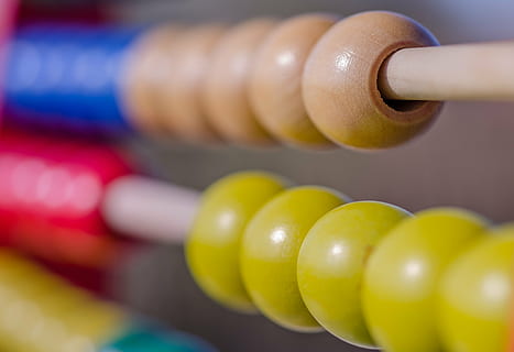 brown, yellow, red, and blue toy, abacus, mathematics, count HD wallpaper