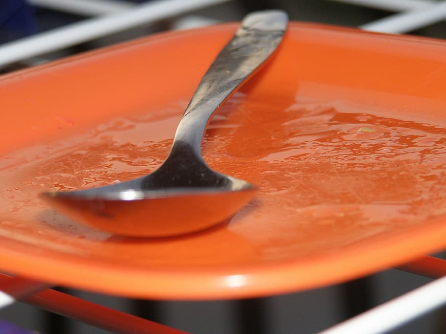 coaster, spoon, orange, eat, fork and spoon, food, soup, cooking HD wallpaper